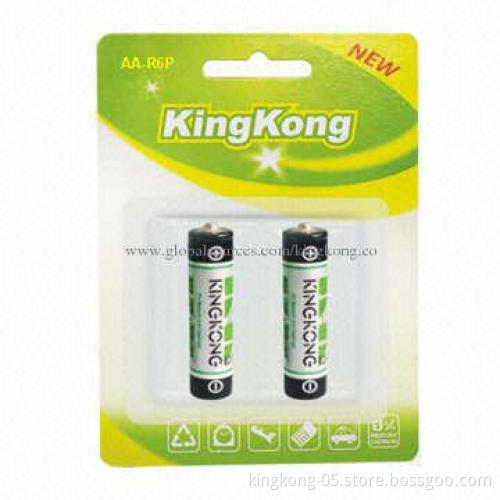 AA Carbonic Zinc Dry-cell Batteries, 0% Mercury and Cadmium